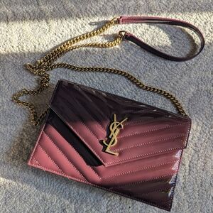Yves Saint Laurent Plum Quilted Luxurious Crossbody Bag